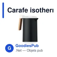 Carafe isotherme personnalisable SERVIR avec logo - 1L - Miniature 1
