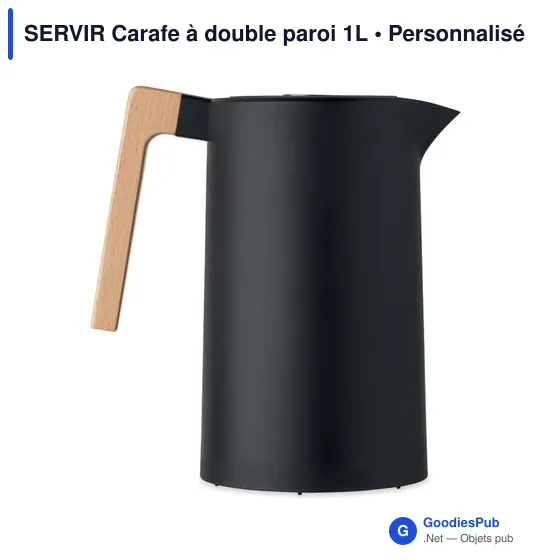 Carafe isotherme personnalisable SERVIR avec logo - 1L - Image 2