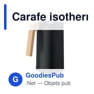 Carafe isotherme personnalisable SERVIR avec logo - 1L - Miniature 3