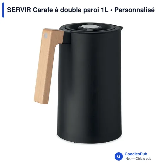 Carafe isotherme personnalisable SERVIR avec logo - 1L - Image 3