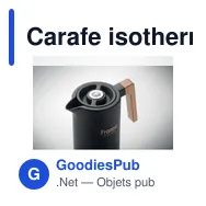 Carafe isotherme personnalisable SERVIR avec logo - 1L - Miniature 4