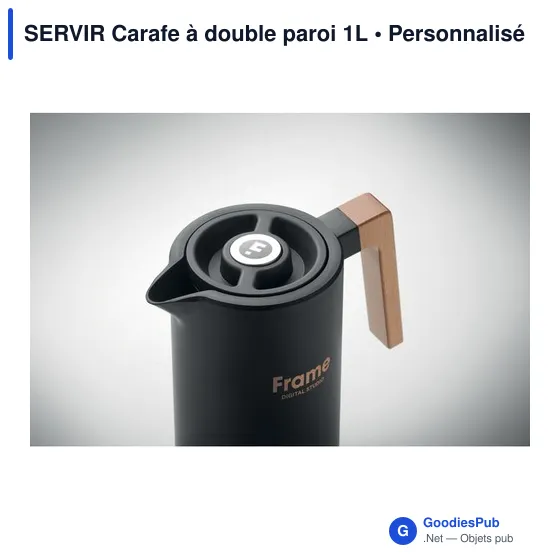 Carafe isotherme personnalisable SERVIR avec logo - 1L - Image 4