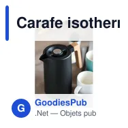 Carafe isotherme personnalisable SERVIR avec logo - 1L - Miniature 5