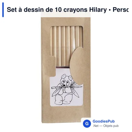 Set à dessin de 10 crayons Hilary