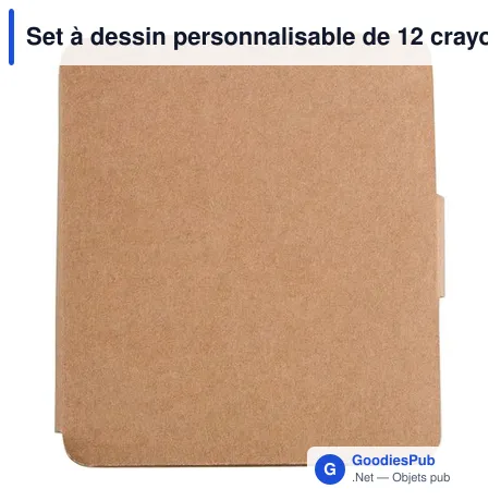 Set à dessin personnalisable de 12 crayons avec logo