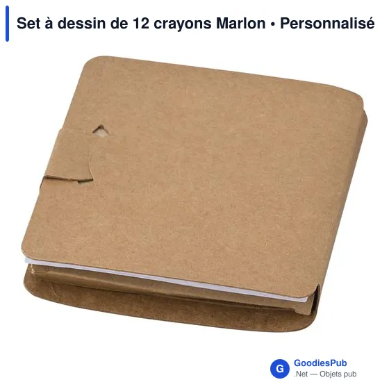 Set à dessin personnalisable de 12 crayons avec logo - Image 4