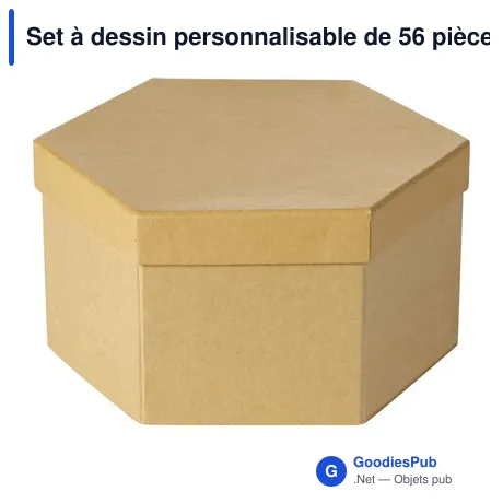 Set à dessin personnalisable de 56 pièces Kenji avec logo