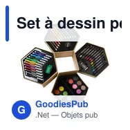 Set à dessin personnalisable de 56 pièces Kenji avec logo - Miniature 3