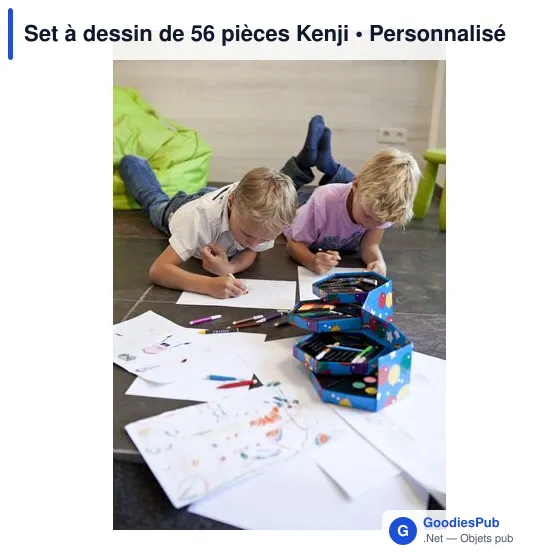 Set à dessin personnalisable de 56 pièces Kenji avec logo - Image 5
