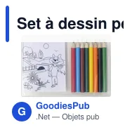 Set à dessin personnalisable de 8 crayons Adita avec logo - Miniature 1