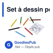Set à dessin personnalisable de 8 crayons Adita avec logo - Miniature 3