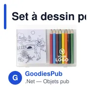 Set à dessin personnalisable de 8 crayons Adita avec logo - Miniature 6