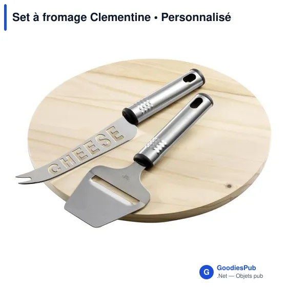 Set à fromage personnalisable avec logo - Clementine - Image 2