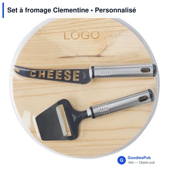 Set à fromage personnalisable avec logo - Clementine - Image 3