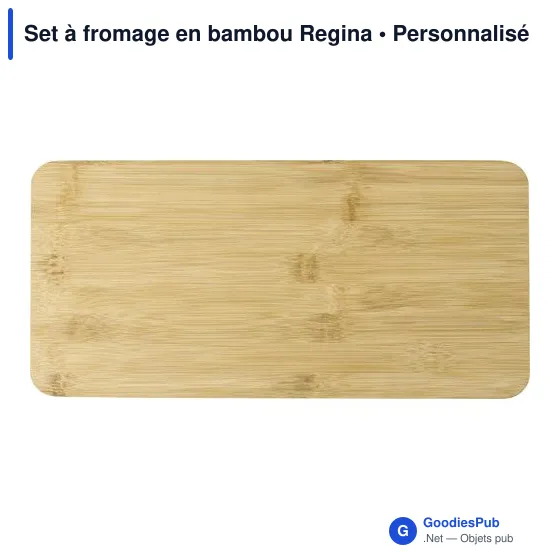 Set à fromage personnalisable en bambou avec logo - Regina - Image 4