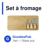 Set à fromage personnalisable en bambou avec logo - Regina - Miniature 5