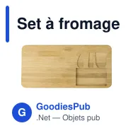 Set à fromage personnalisable en bambou avec logo - Regina - Miniature 6