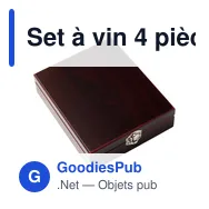 Set à vin 4 pièces personnalisable avec logo - Brady - Miniature 1