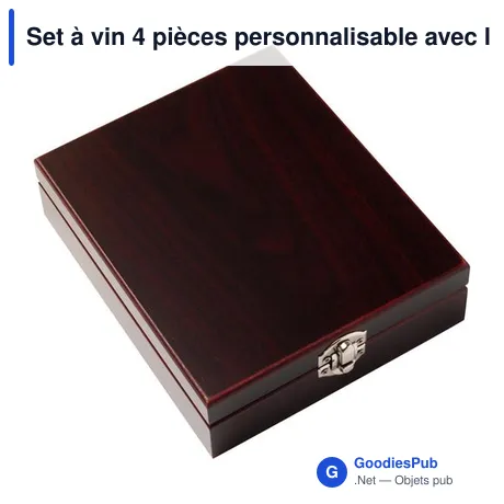 Set à vin 4 pièces personnalisable avec logo - Brady