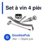 Set à vin 4 pièces personnalisable avec logo - Brady - Miniature 2