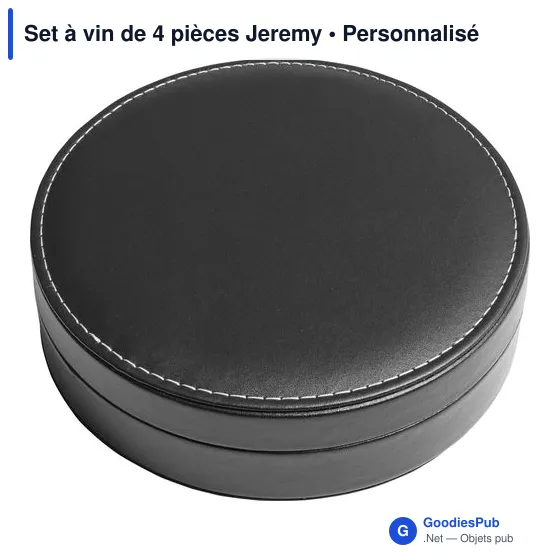 Set à vin personnalisable de 4 pièces Jeremy avec logo - Image 3