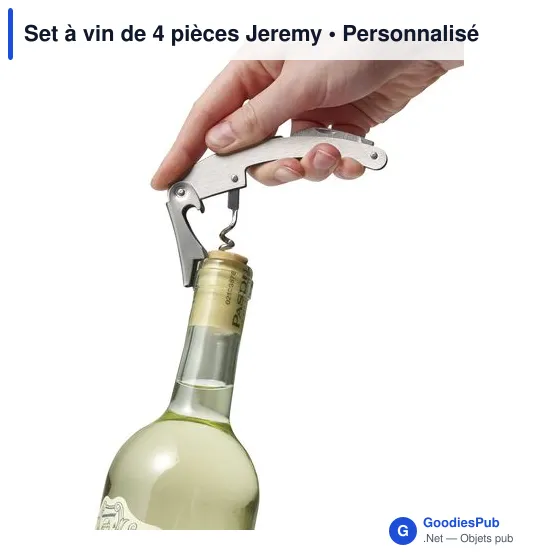 Set à vin personnalisable de 4 pièces Jeremy avec logo - Image 6
