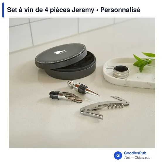 Set à vin personnalisable de 4 pièces Jeremy avec logo - Image 8