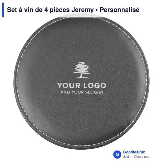 Set à vin personnalisable de 4 pièces Jeremy avec logo - Image 9