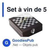 Set à vin personnalisable Renée avec logo - 5 pièces - Miniature 1
