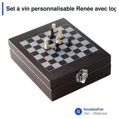 Set à vin personnalisable Renée avec logo - 5 pièces