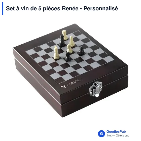 Set à vin personnalisable Renée avec logo - 5 pièces - Image 3