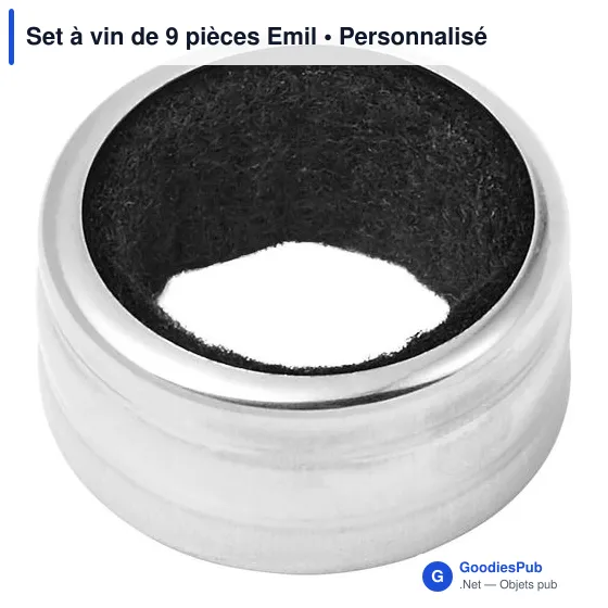 Set à vin personnalisable de 9 pièces avec logo - Emil - Image 4
