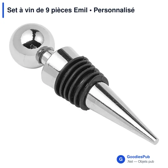 Set à vin personnalisable de 9 pièces avec logo - Emil - Image 5