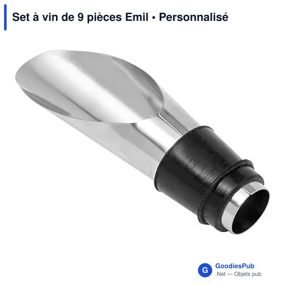 Set à vin personnalisable de 9 pièces avec logo - Emil - Image 6