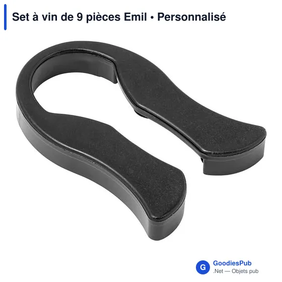 Set à vin personnalisable de 9 pièces avec logo - Emil - Image 8