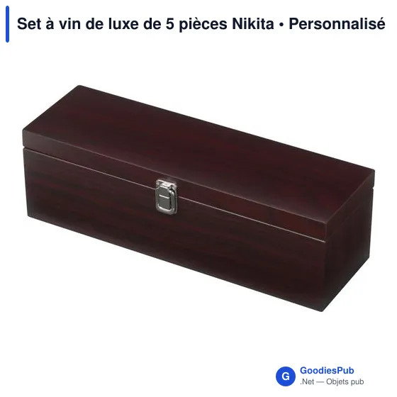 Set à vin de luxe personnalisable avec logo - 5 pièces Nikita - Image 1