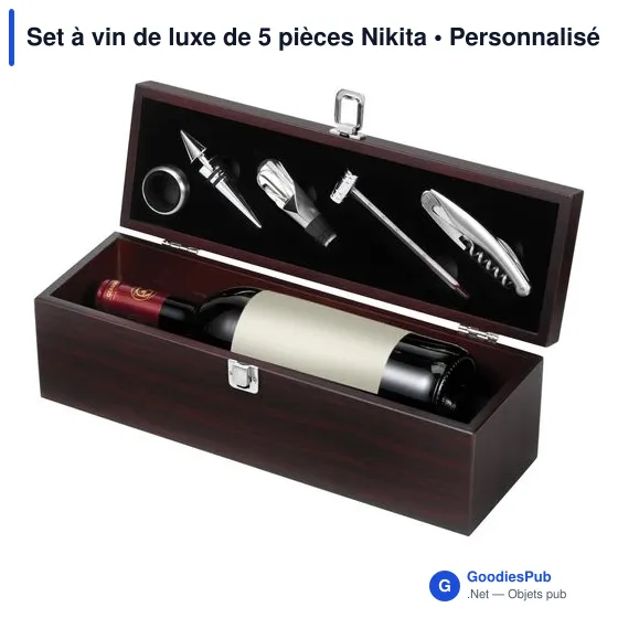 Set à vin de luxe personnalisable avec logo - 5 pièces Nikita - Image 2