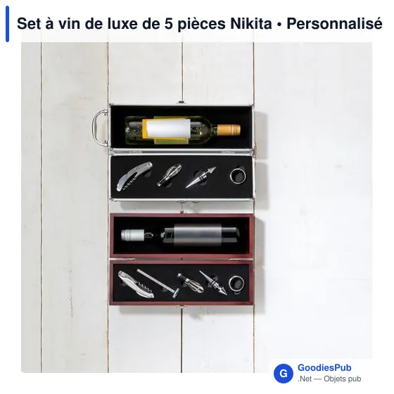 Set à vin de luxe personnalisable avec logo - 5 pièces Nikita - Image 3