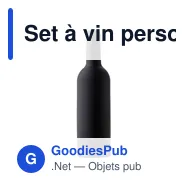 Set à vin personnalisable Kieran avec logo - Accessoires en ABS - Miniature 1
