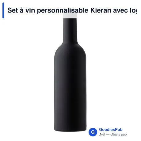 Set à vin personnalisable Kieran avec logo - Accessoires en ABS