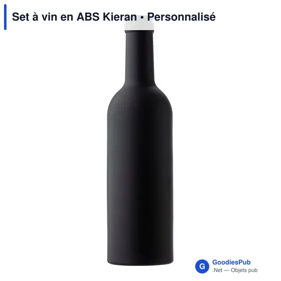 Set à vin personnalisable Kieran avec logo - Accessoires en ABS - Image 1