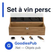 Set à vin personnalisable en bambou Gareth avec logo - Miniature 4