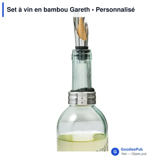 Set à vin personnalisable en bambou Gareth avec logo - Image 5