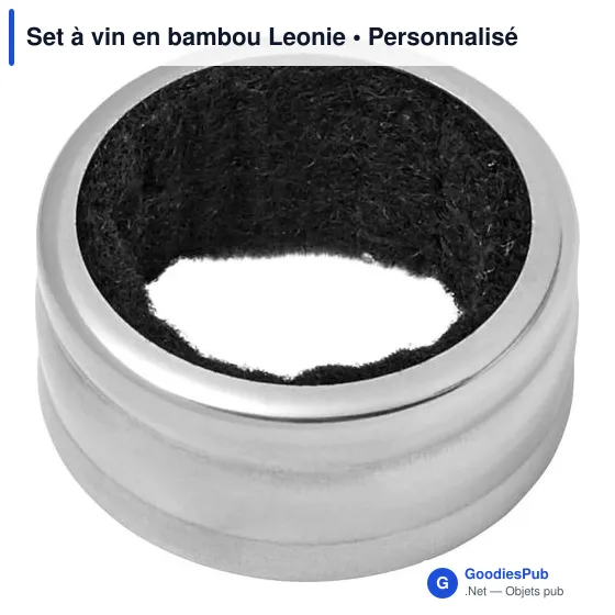 Set à vin personnalisable en bambou avec logo - Leonie - Image 4