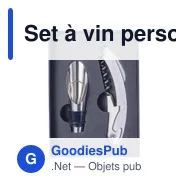 Set à vin personnalisable en métal avec logo - Dale - Miniature 1