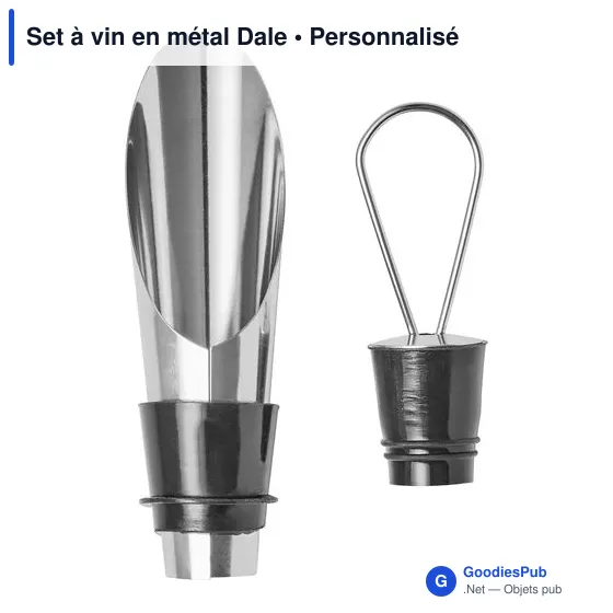 Set à vin personnalisable en métal avec logo - Dale - Image 2
