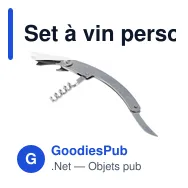 Set à vin personnalisable en métal avec logo - Dale - Miniature 3