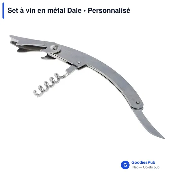 Set à vin personnalisable en métal avec logo - Dale - Image 3