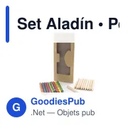 Set Aladín personnalisable : crayons de couleur avec logo - Miniature 1