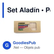Set Aladín personnalisable : crayons de couleur avec logo - Miniature 2